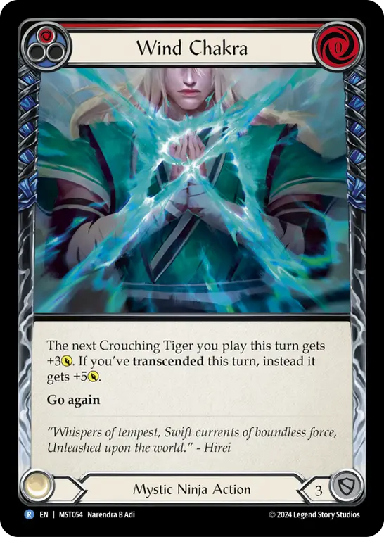 Wind Chakra RED MST054 - Part the Mistveil - Flesh and blood card