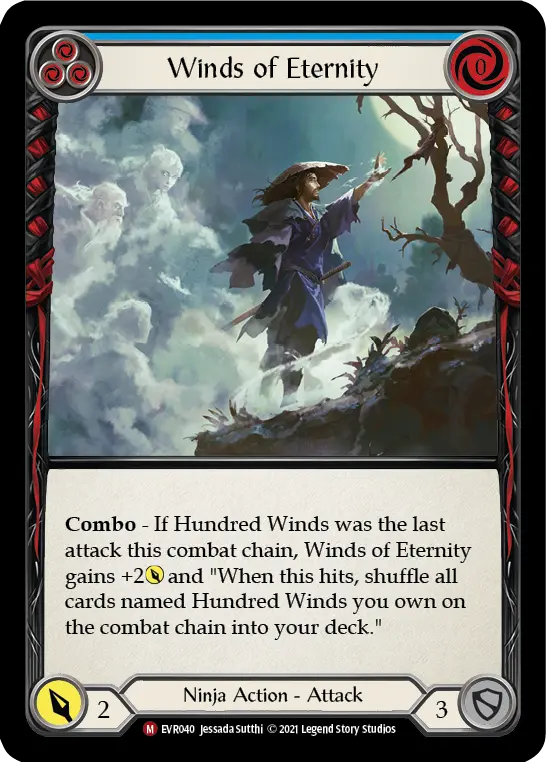 Winds of Eternity BLUE EVR040 - Everfest - Flesh and blood card