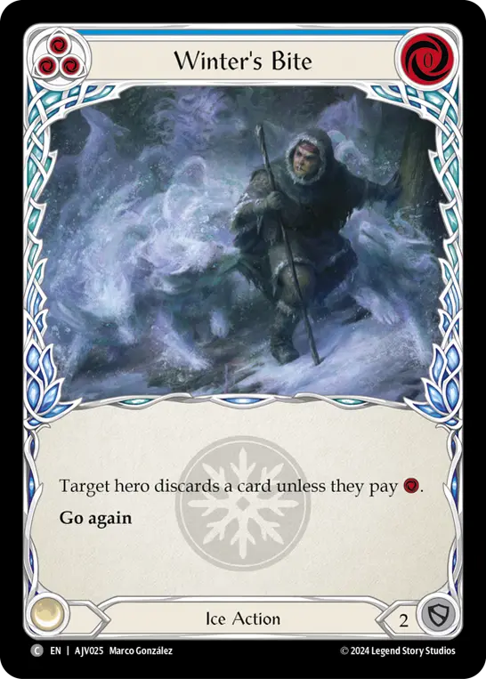 Winter's Bite BLUE AJV025 - Armory Deck Origins - Jarl Vetreiði - Flesh and blood card