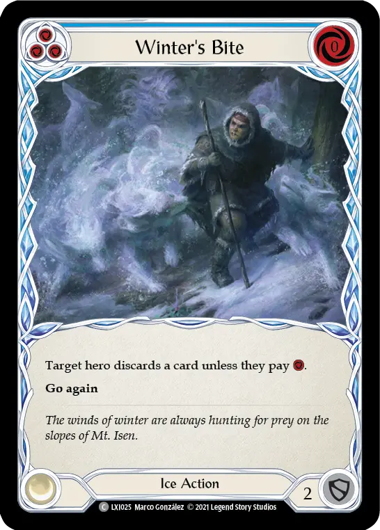 Winter's Bite BLUE LXI025 - Lexi - Blitz Deck - Flesh and blood card