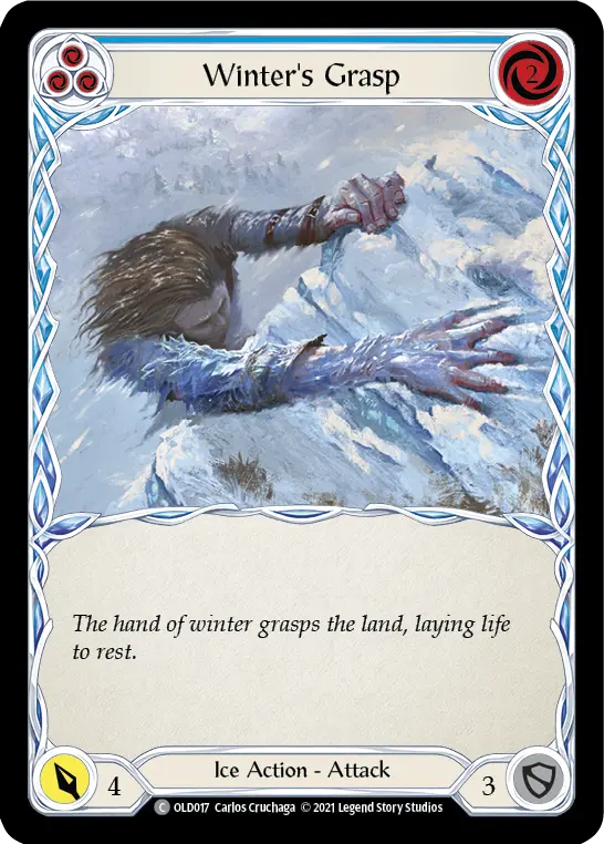 Winter's Grasp BLUE OLD017 - Oldhim - Blitz Deck - Flesh and blood card