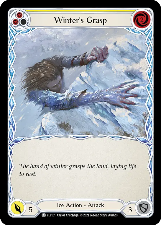 Winter's Grasp YELLOW ELE161 - Tales of Aria - Flesh and blood card