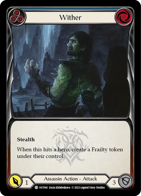 Wither BLUE OUT041 - Outsiders - Flesh and blood card