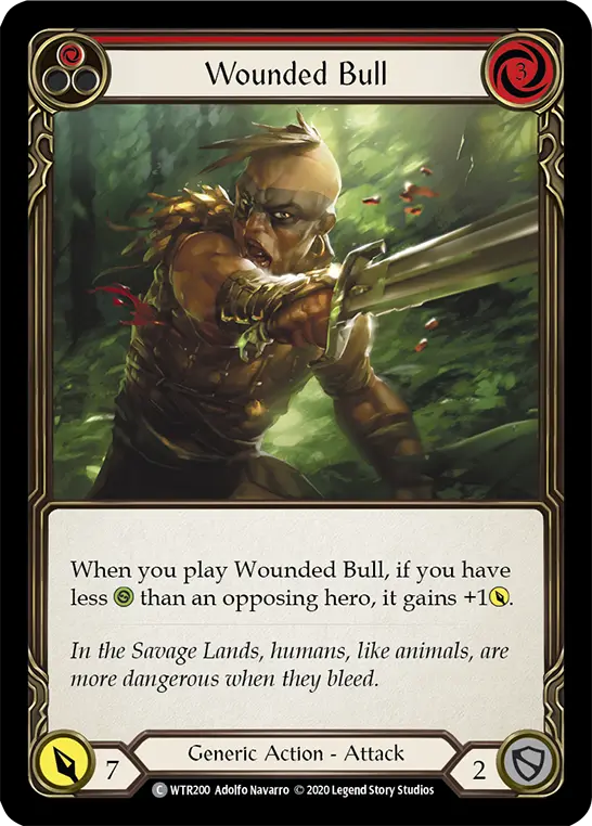 Wounded Bull RED R-WTR200 - Welcome to Rathe - Unlimited Revised - Flesh and blood card