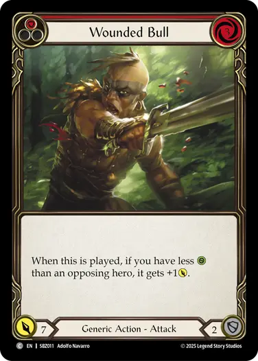 Wounded Bull SBZ011 - Silver Age Chapter 3 - Blaze, Firemind - Flesh and blood card