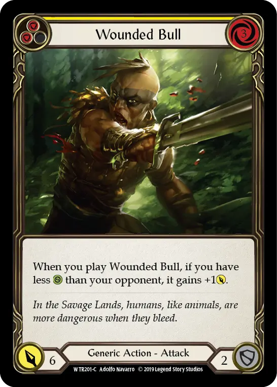 Wounded Bull YELLOW WTR201-RF - Welcome to Rathe - Flesh and blood card