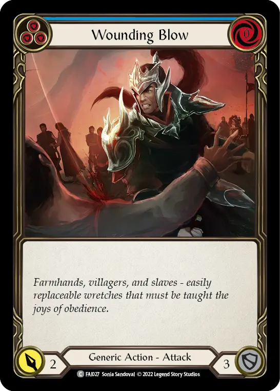 Wounding Blow BLUE FAI027 - Fai - Blitz Deck - Flesh and blood card
