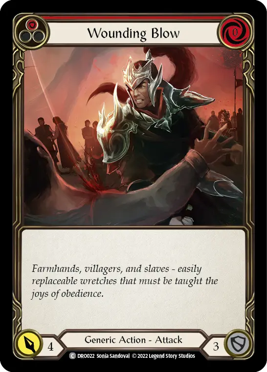 Wounding Blow RED DRO022 - Dromai - Blitz Deck - Flesh and blood card