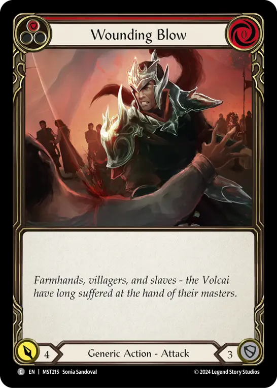 Wounding Blow RED MST215 - Part the Mistveil - Flesh and blood card