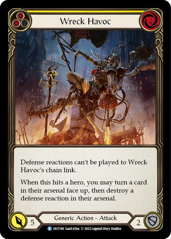Wreck Havoc YELLOW OUT199 - Outsiders - Flesh and blood card
