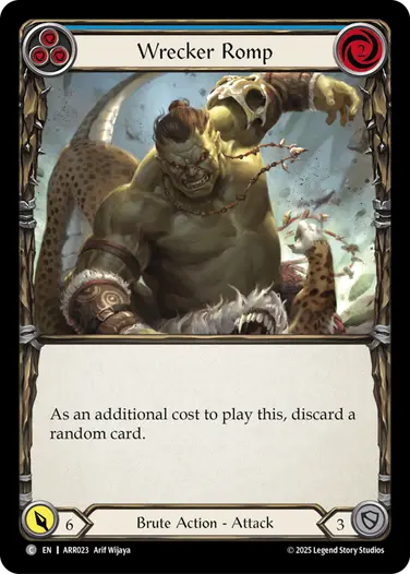 Wrecker Romp ARR023 - Armory Deck - Rhinar, Reckless Rampage - Flesh and blood card