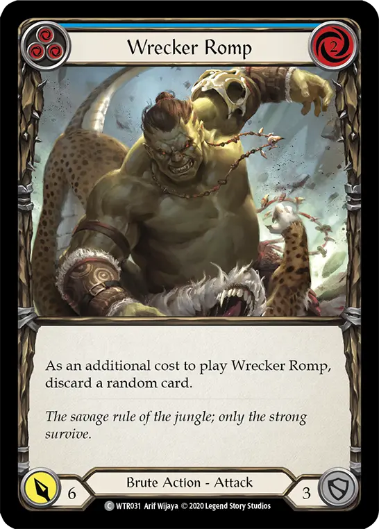 Wrecker Romp BLUE R-WTR031 - Welcome to Rathe - Unlimited Revised - Flesh and blood card