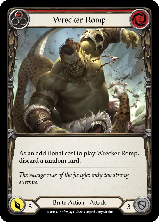 Wrecker Romp YELLOW RNR013 - Rhinar, Reckless Rampage - Hero Deck - Flesh and blood card