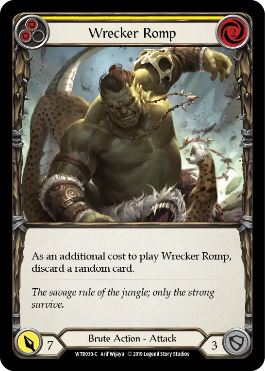 Wrecker Romp YELLOW WTR030 - Welcome to Rathe - Flesh and blood card