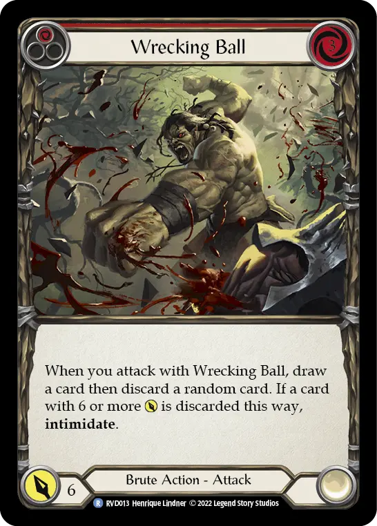 Wrecking Ball RED RVD013 - Classic Battles: Rhinar vs Dorinthea - Flesh and blood card