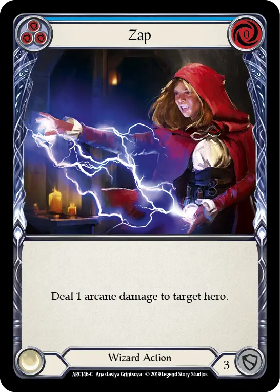 Zap BLUE ARC146 - Arcane Rising - Flesh and blood card