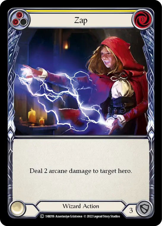 Zap YELLOW 1HK016 - Kano - Blitz Deck - Flesh and blood card