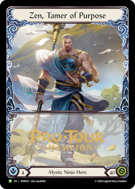Zen, Tamer of Purpose WIN035-CF - Pro Tour Champion Cards - Part the Mistveil - Flesh and blood card