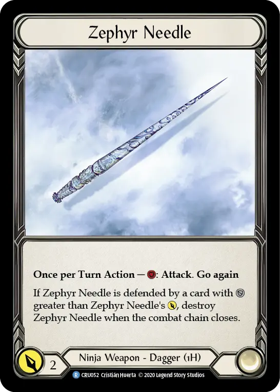 Zephyr Needle CRU052 - Crucible of War - Flesh and blood card