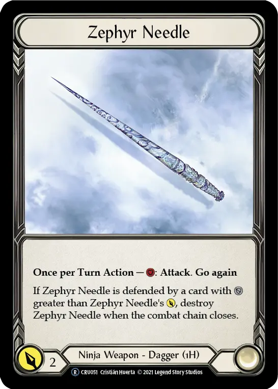 Zephyr Needle U-CRU051-RF - Crucible of War - Unlimited - Flesh and blood card