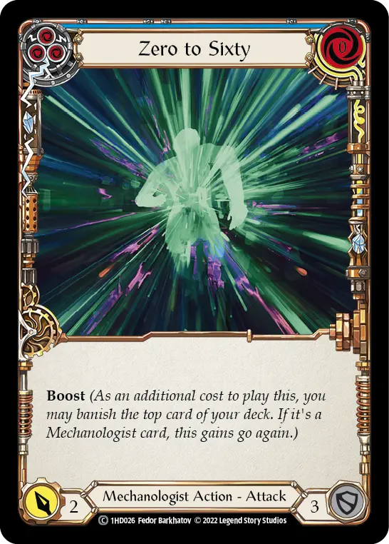 Zero to Sixty BLUE 1HD026 - Dash - Blitz Deck - Flesh and blood card