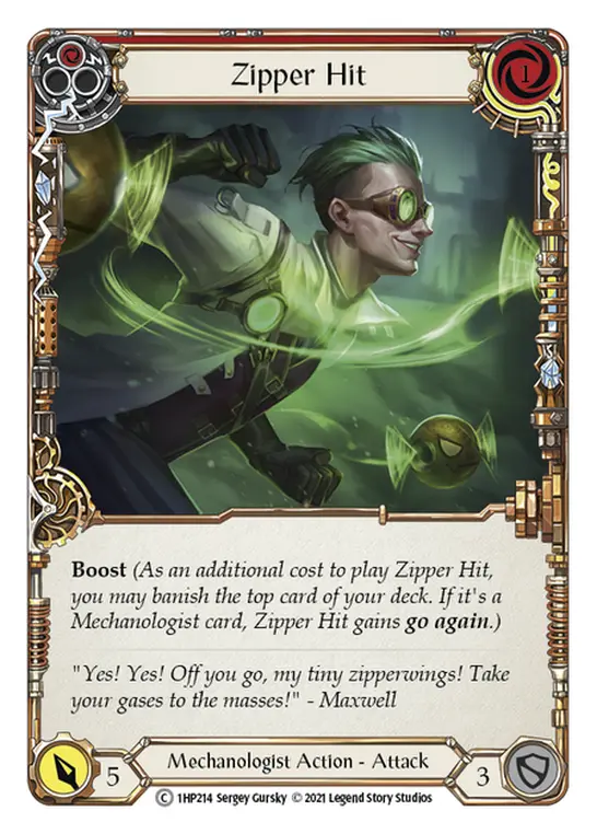 Zipper Hit RED 1HP214 - History Pack 1 - Flesh and blood card