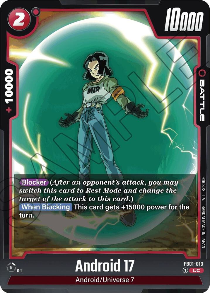 Android 17 FB01-013 Awakened Pulse Fusion World card