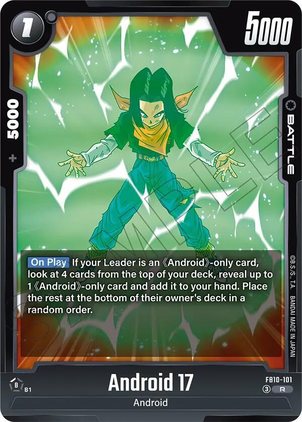 Android 17 FB10-101 Cross Force Fusion World card