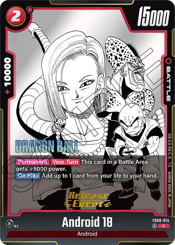 Android 18 FB06-014 Manga Booster 01 Release Event Cards Fusion World card