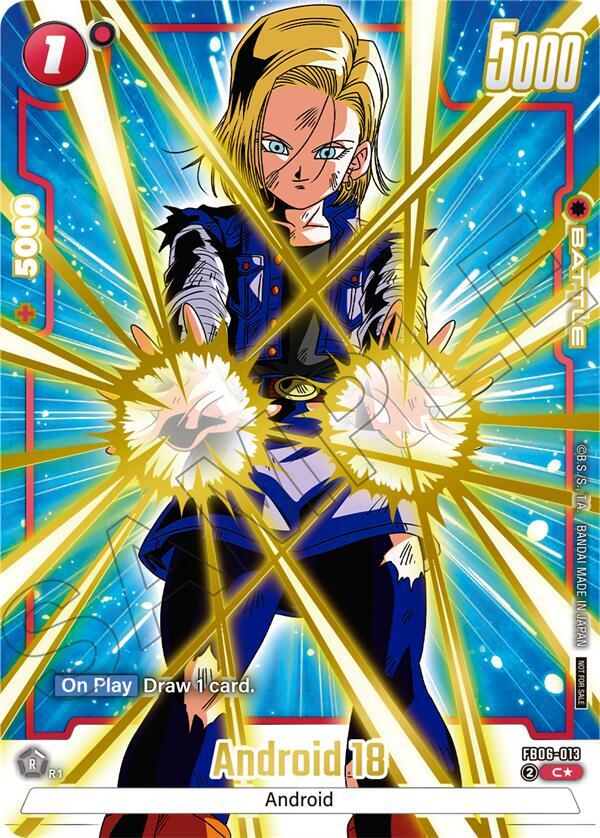 Android 18 Limited Pack 02 Alternate Art FB07-013 Tournament and Championship Promos Fusion World card