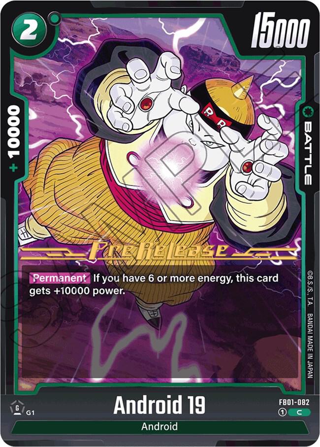 Android 19 FB01-082 Awakened Pulse Pre-Release Cards Fusion World card