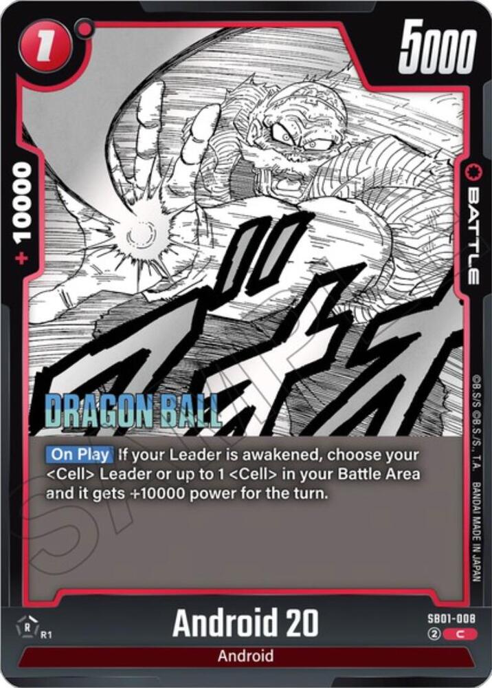 Android 20 Holofoil SB01-008 Manga Booster 01 Fusion World card