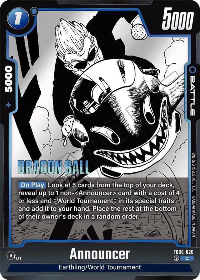 Announcer FB06-026 Manga Booster 01 Fusion World card