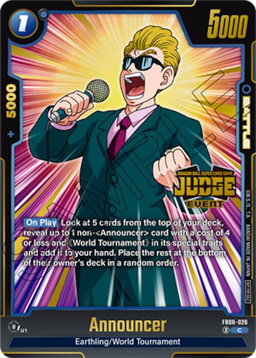 Announcer Judge Pack Event Judge 04 FB06-026 Tournament and Championship Promos Fusion World card