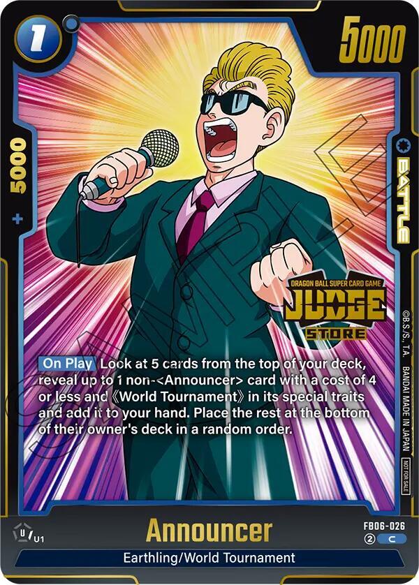 Announcer Judge Pack Store Judge 04 FB06-026 Tournament and Championship Promos Fusion World card