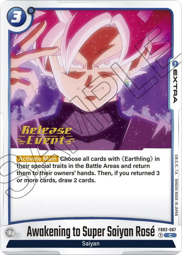 Awakening to Super Saiyan Rose FB02-067 Blazing Aura Release Event Cards Fusion World card
