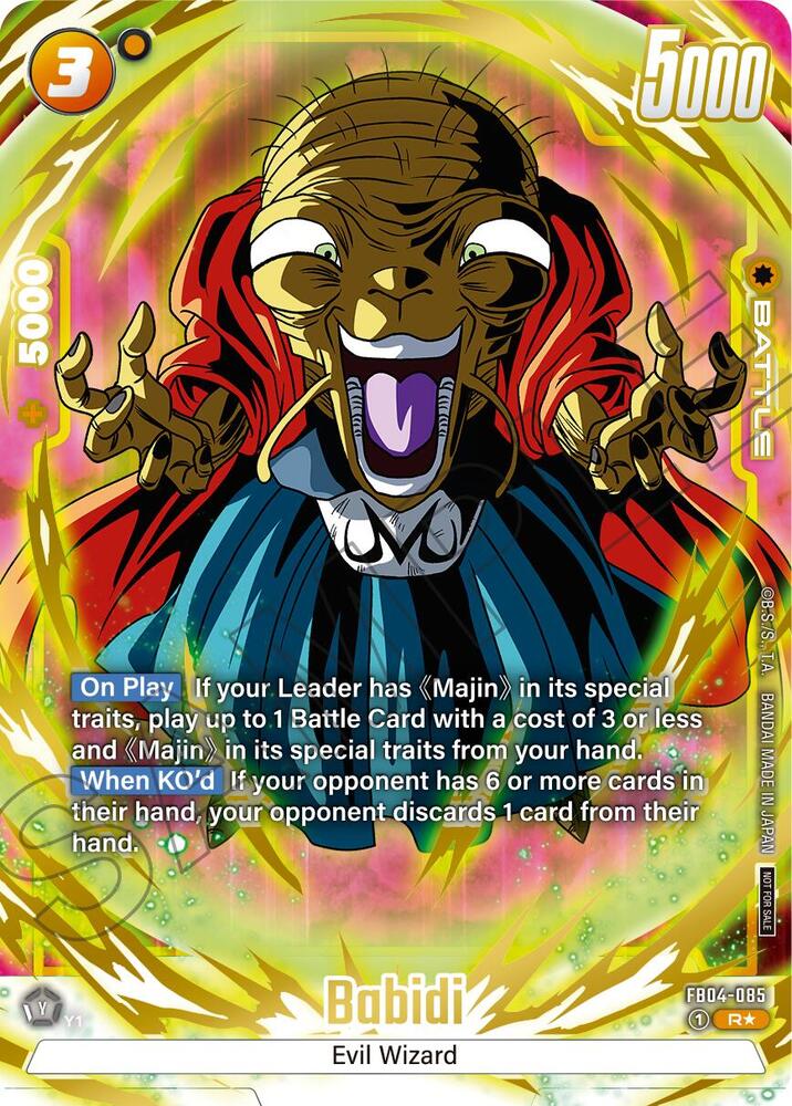 Babidi Alternate Art Limited Pack 01 FB04-085 Tournament and Championship Promos Fusion World card