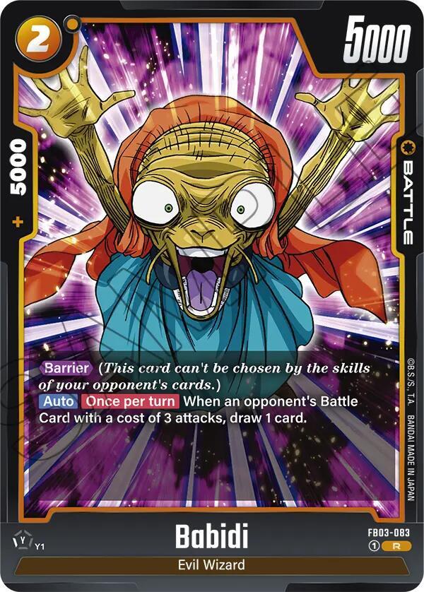 Babidi FB03-083 Raging Roar Fusion World card
