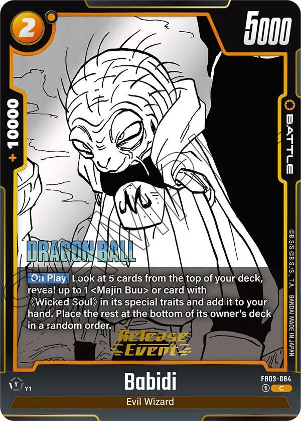 Babidi FB03-084 Manga Booster 01 Release Event Cards Fusion World card