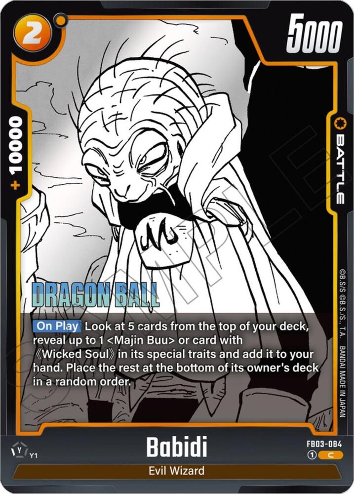 Babidi FB03-084 Manga Booster 01 Fusion World card