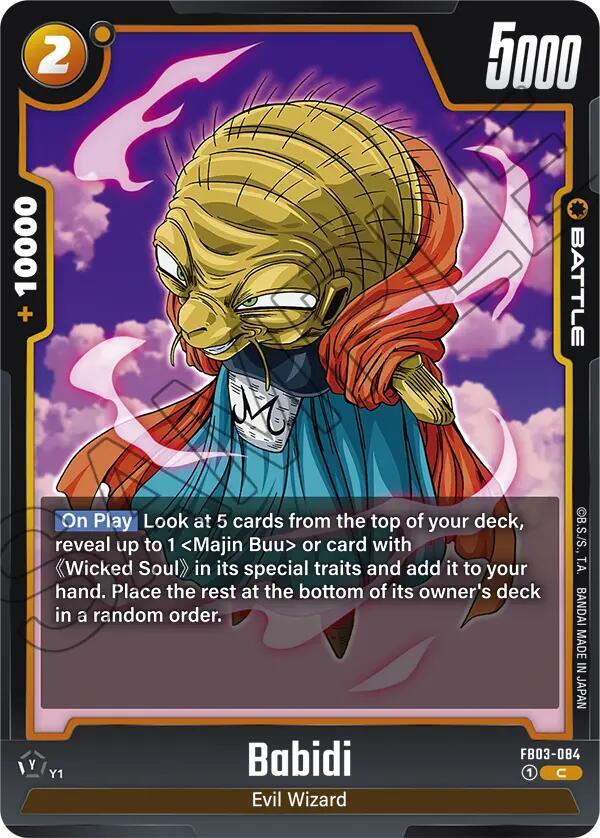 Babidi FB03-084 Raging Roar Fusion World card