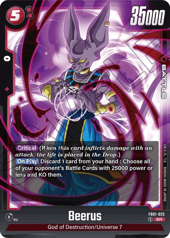 Beerus FB01-023 Awakened Pulse Fusion World card