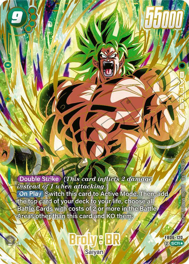 Broly BR Alternate Art FB06-120 Rivals Clash Fusion World card