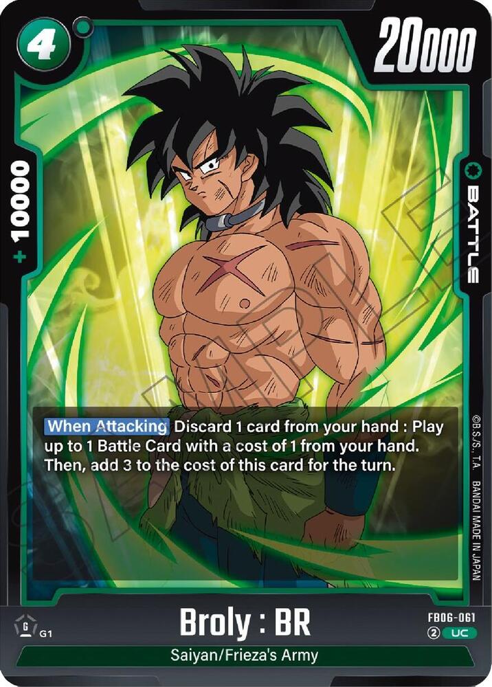 Broly BR FB06-061 Rivals Clash Fusion World card