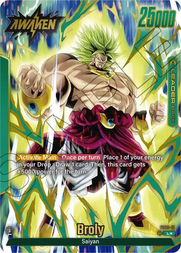 Broly Gold FS03-01 Fusion World Promotion Cards and Packs Fusion World card