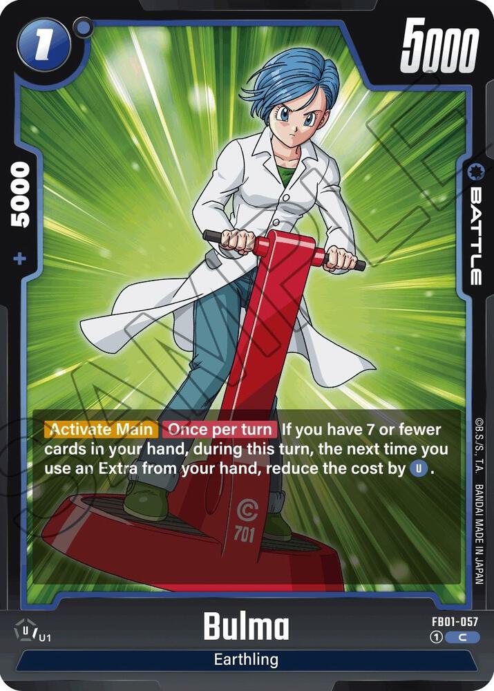 Bulma FB01-057 Awakened Pulse Fusion World card