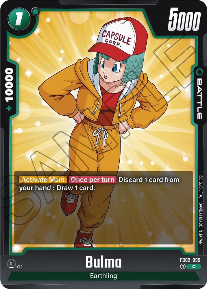 Bulma FB02-095 Blazing Aura Fusion World card