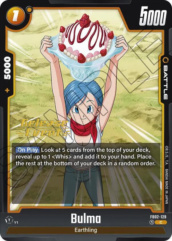 Bulma FB02-129 Blazing Aura Release Event Cards Fusion World card