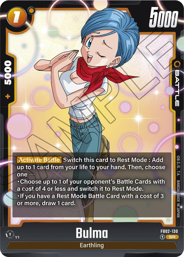 Bulma FB02-130 Blazing Aura Fusion World card