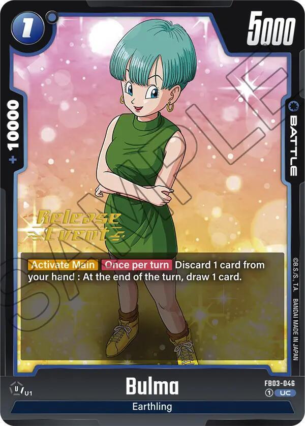 Bulma FB03-046 Raging Roar Release Event Cards Fusion World card